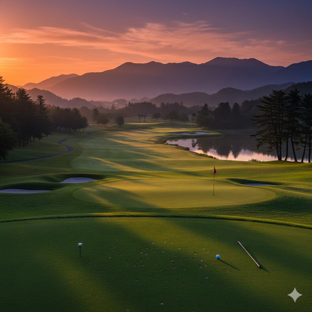 芸能人の目撃情報も多い、千葉や神奈川に位置する緑豊かな名門ゴルフ場の風景