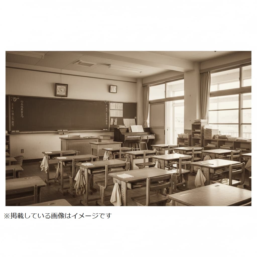 昭和・平成初期の面影を残す日本の古い小学校の教室