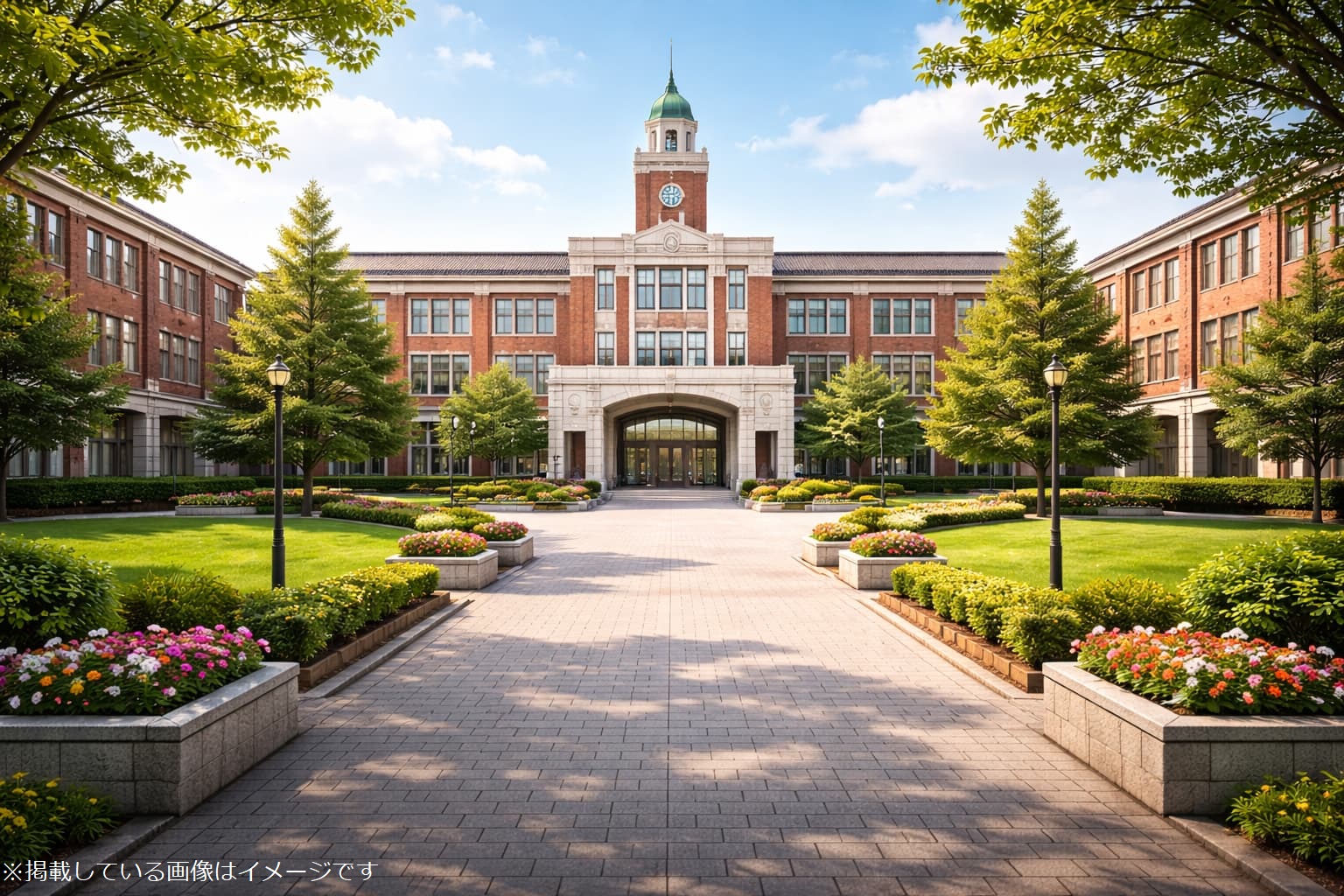 日本の大学風の建物